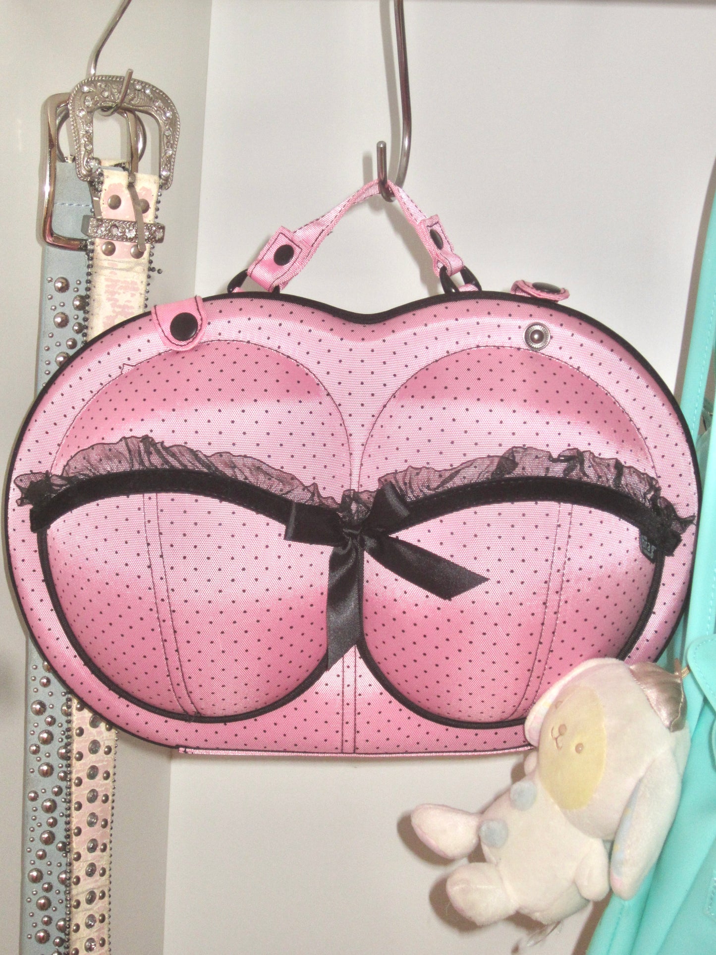 Pink Dot Bustier Travel Case