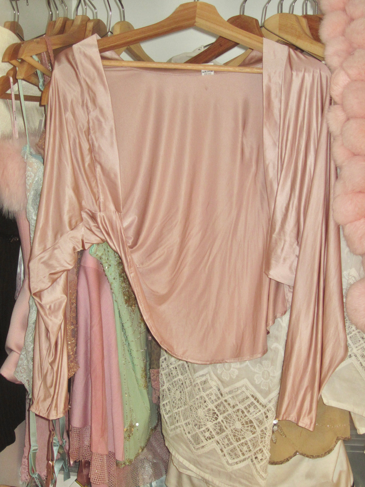 Rose Satin Drapes