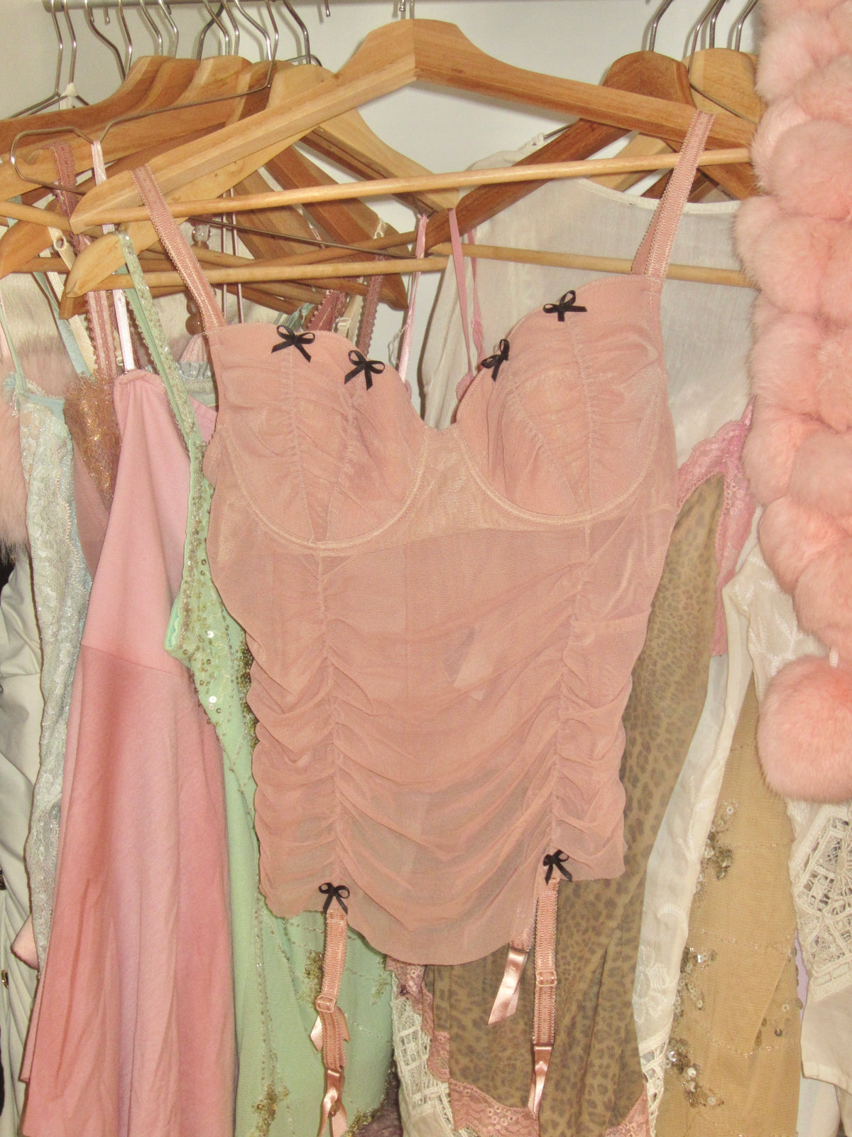 Peach Noir Little Bows