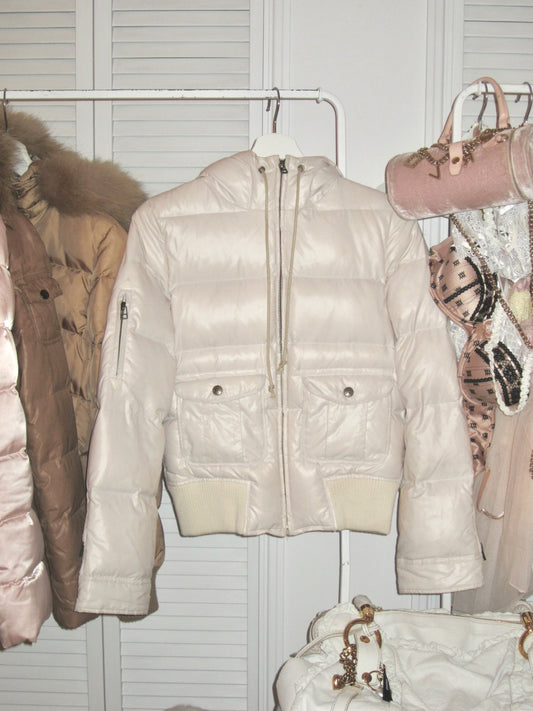 Burberry white puffer down jacket