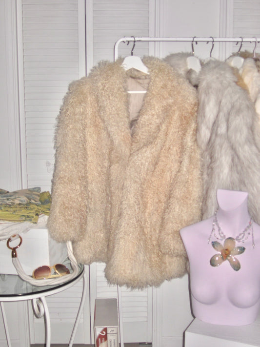Creamy Latte Sheep fur jacket