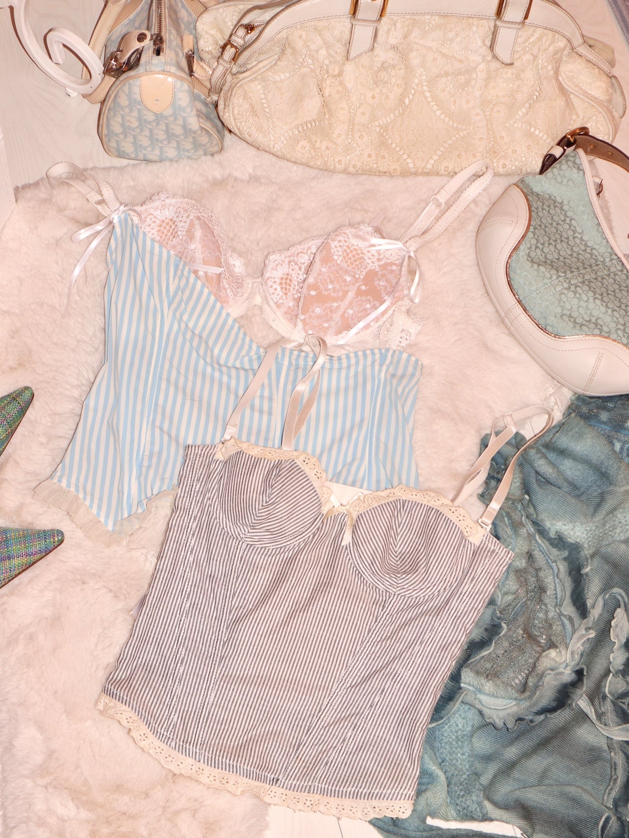 Chantal Thomass baby blue bustier