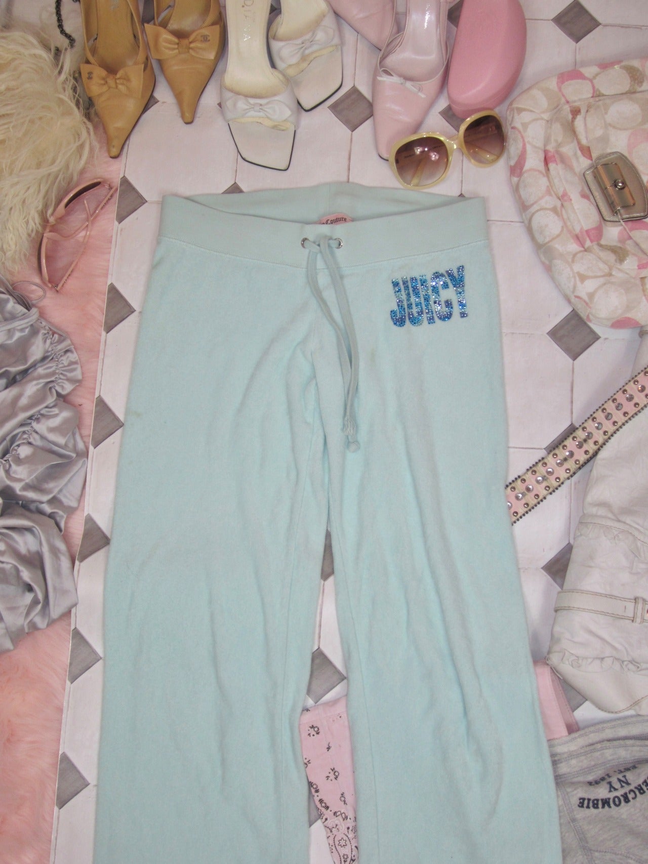 00s juicy couture blue track pants