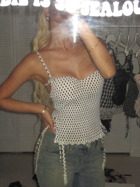 RAVAGE kiss & dot bustier top