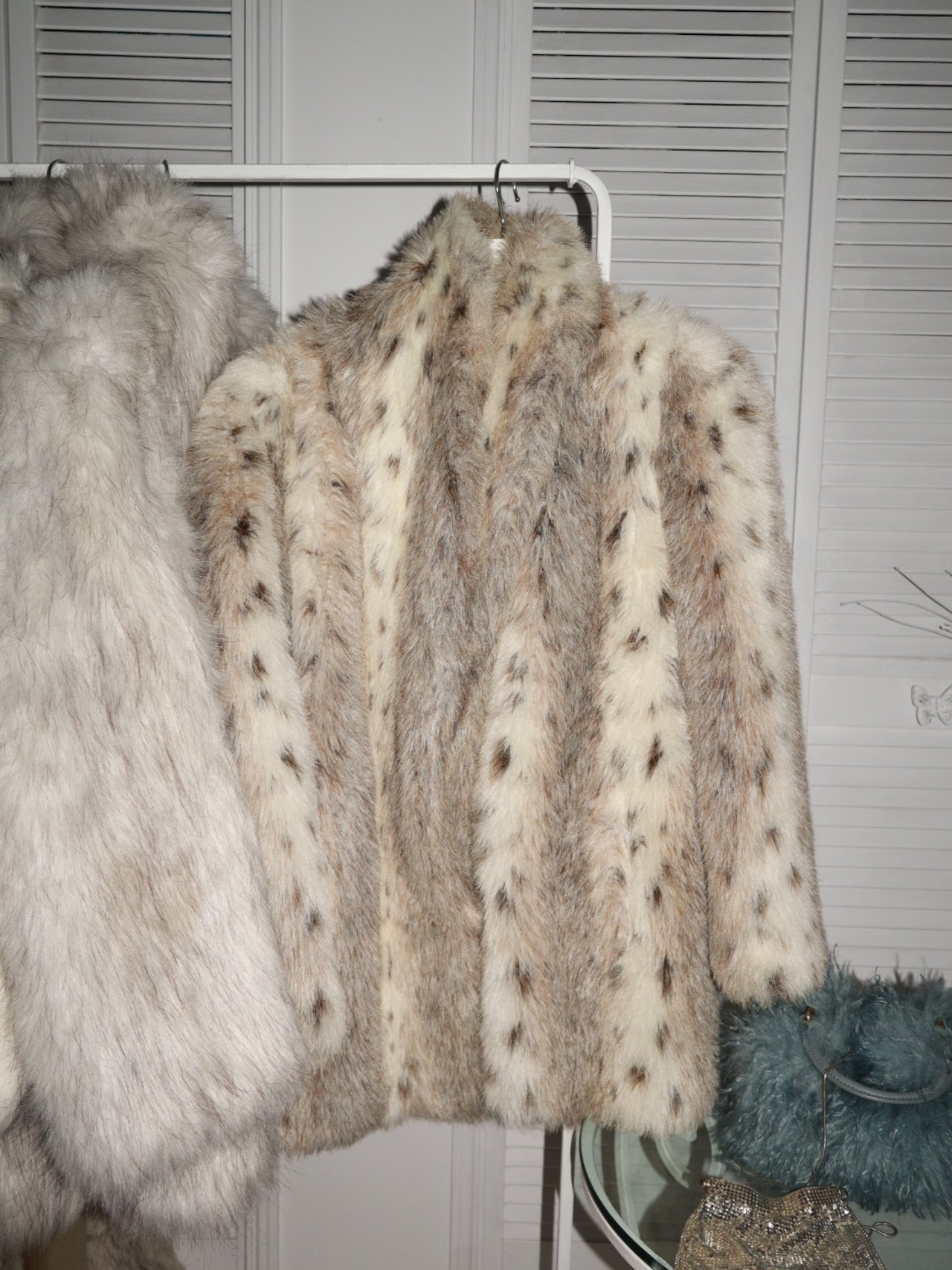The snow cheetah faux fur coat