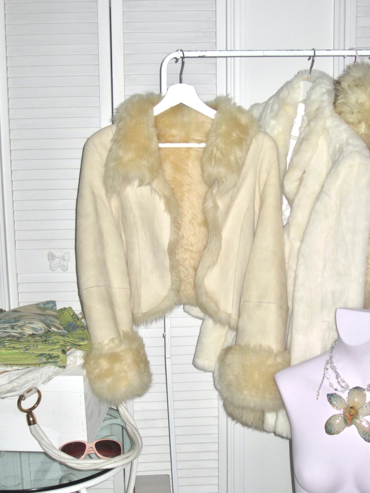 whipped vanila mouton jacket