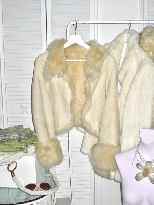 whipped vanila mouton jacket